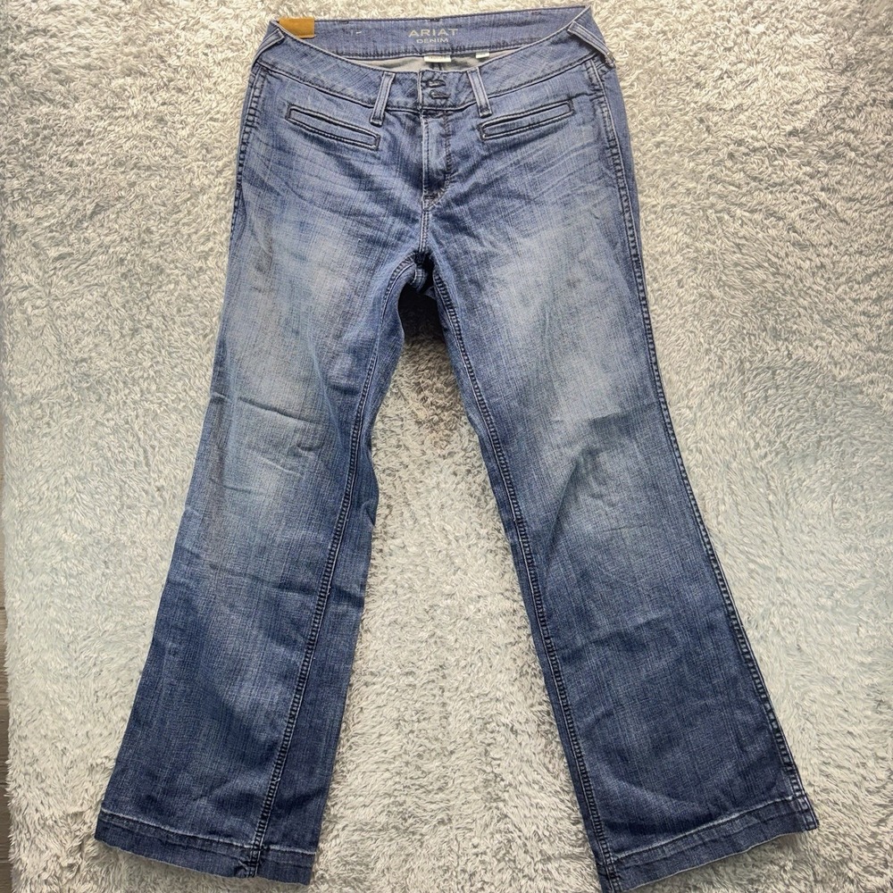 Ariat Trouser Jeans Women's 31R Medium Wash Mid Rise Bootcut Stretch Denim Weste